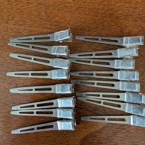 Silver Metal Hair Clips